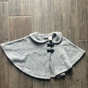 Max Studio Gray Kids Cape with Buckle Closures